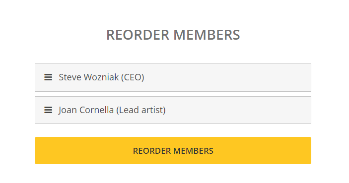 Reordering members