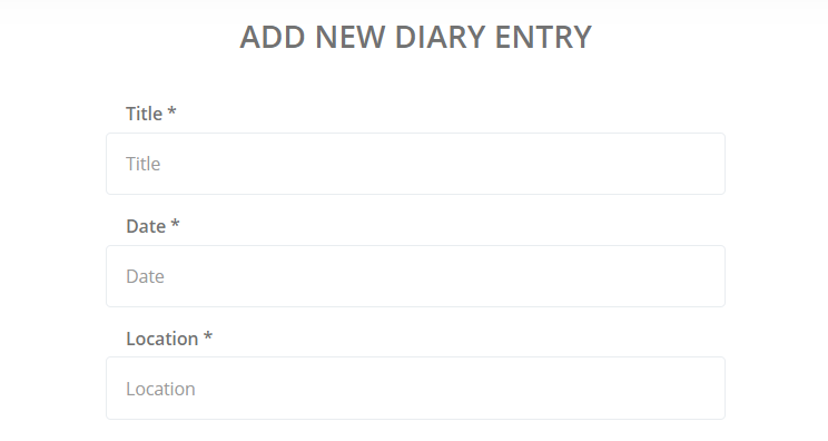 Required fields